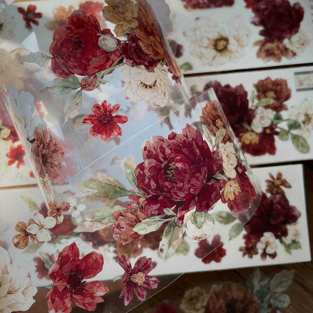 L2-YiEr 100cm kirmizi cicek PET Tape