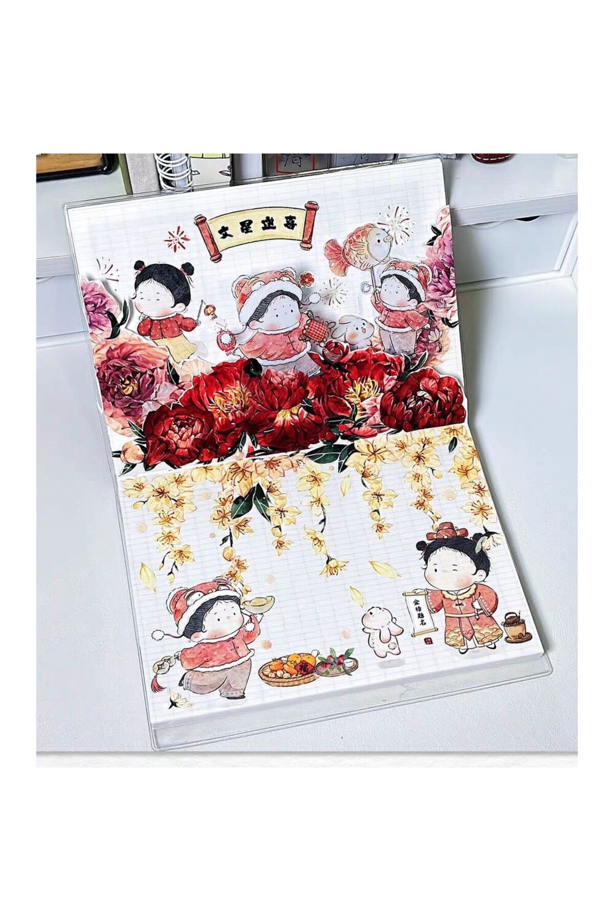 K16-100cm kırmızı çiçek kendinden kesimli Pet tape the Washitape shop