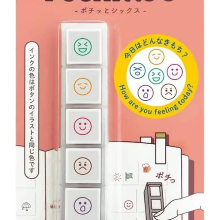 B7-Kodomo Pochitto 6 mürrekepli mini stamp emoji