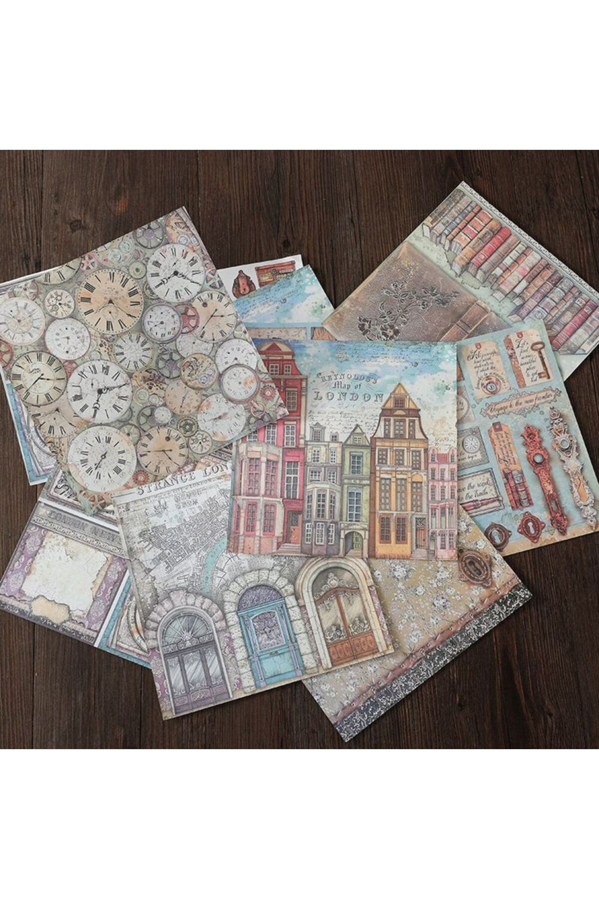 E6-15 sayfa punk scrapbook kâğıt 22