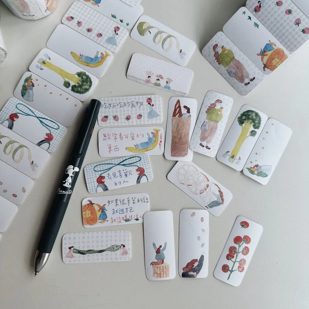 L15-Ivy snow 38cm farmer's market memo sticker tape 