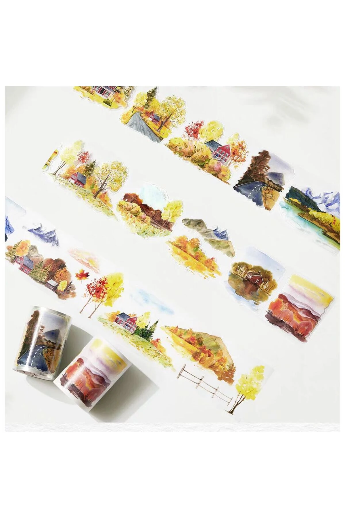 K1-100cm sonbahar temalı kendinden kesimli PET Tape the Washitape shop