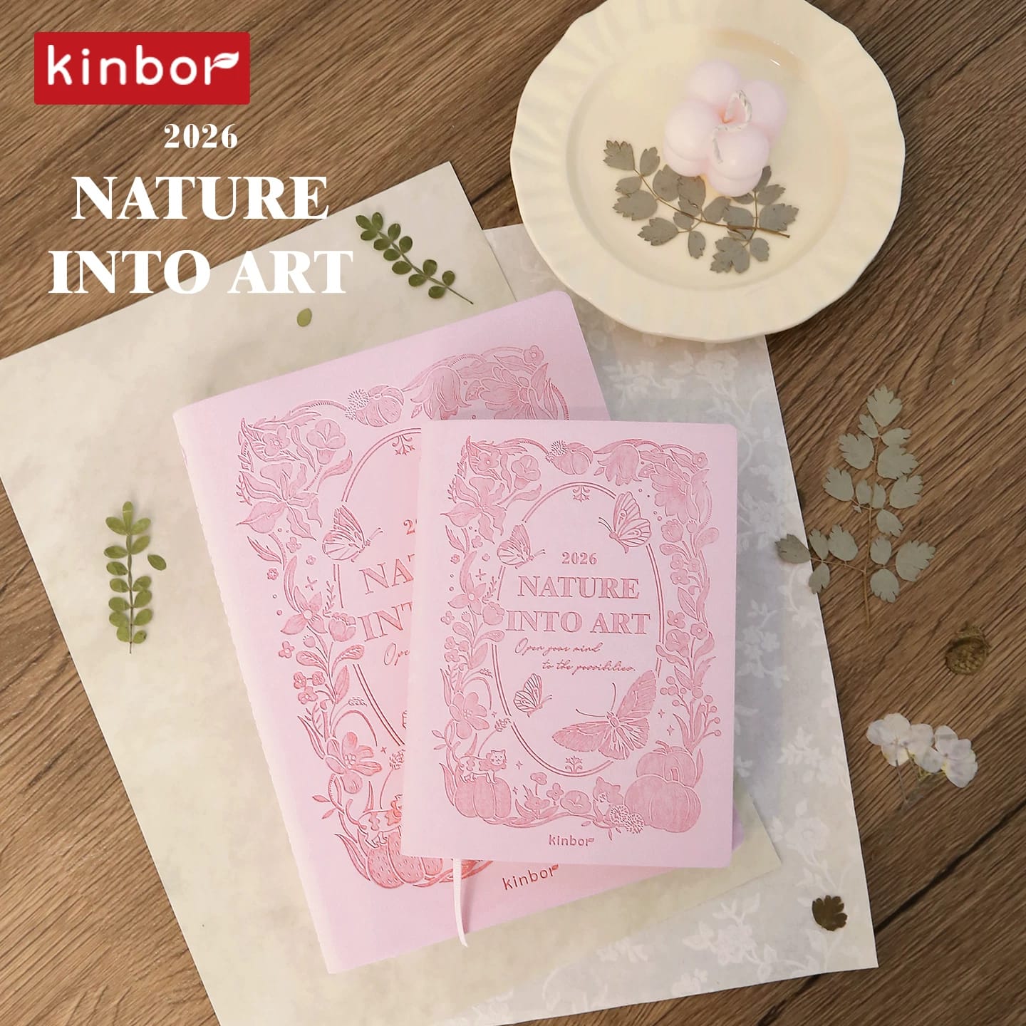 Kinbor 2026 A6 1 day 1 page (Tomoe River 52g) Pembe