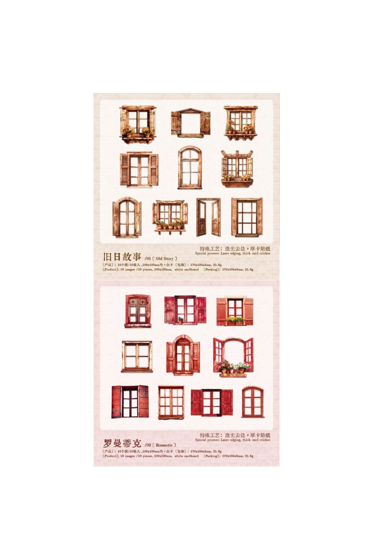 E1-10 adet die cut pencere - Numara : 2