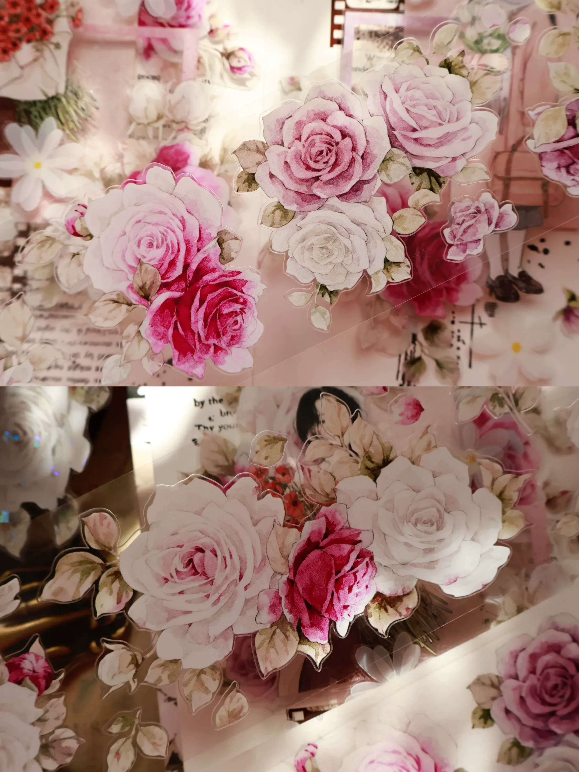 L15-YiEr 100cm mor çiçek kendinde kesimli PET Tape