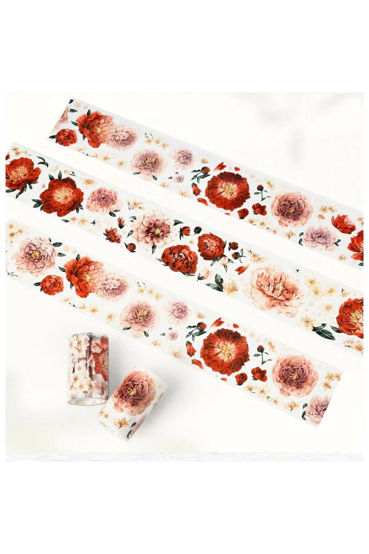 K16-100cm kırmızı çiçek kendinden kesimli Pet tape the Washitape shop