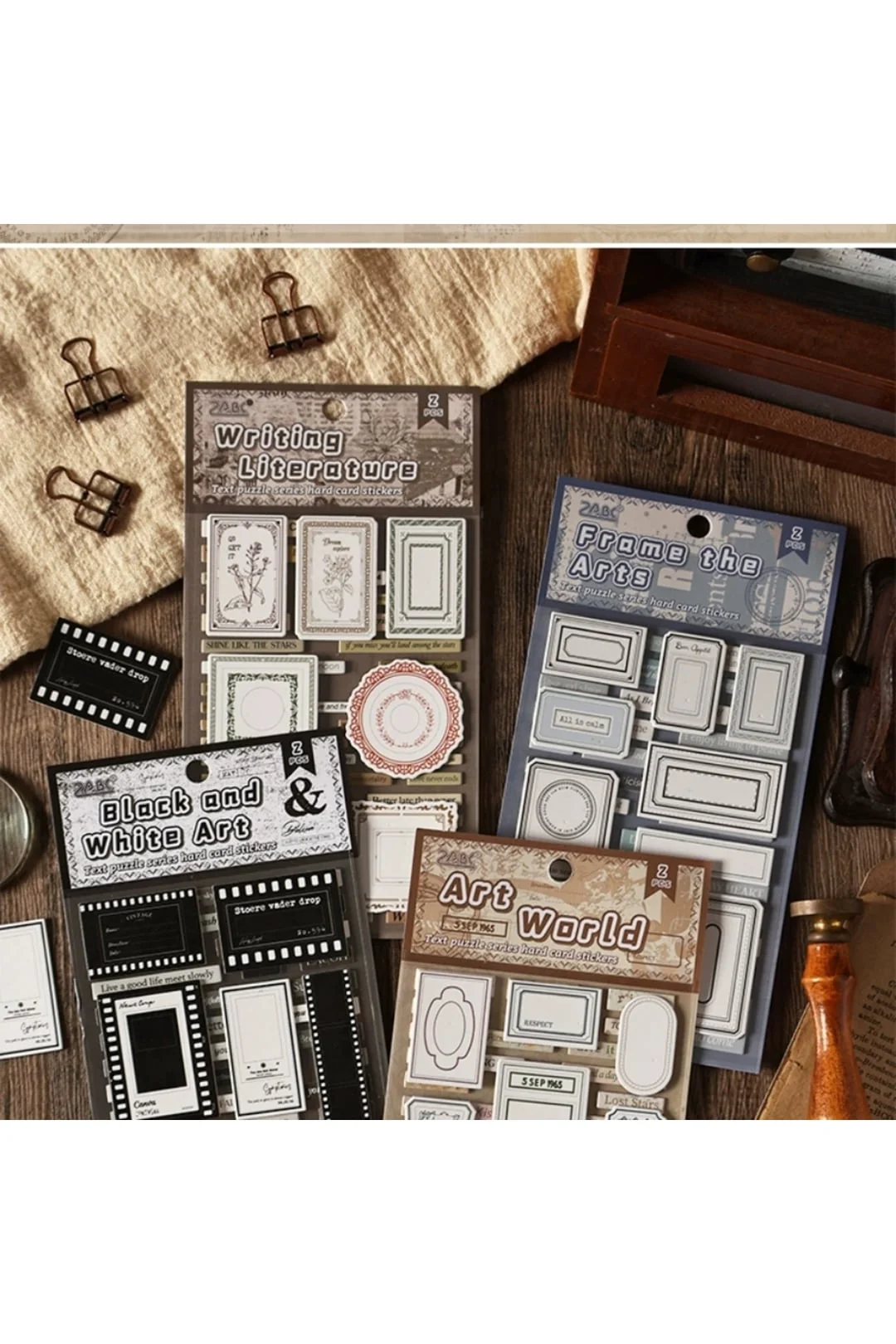 E1-2 sayfa çerçeve die cut sticker - Numara : 4