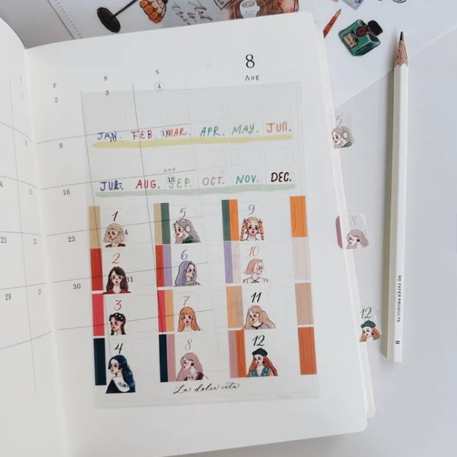 E1-La dolce Vita 1 sayfa dizin pet sticker