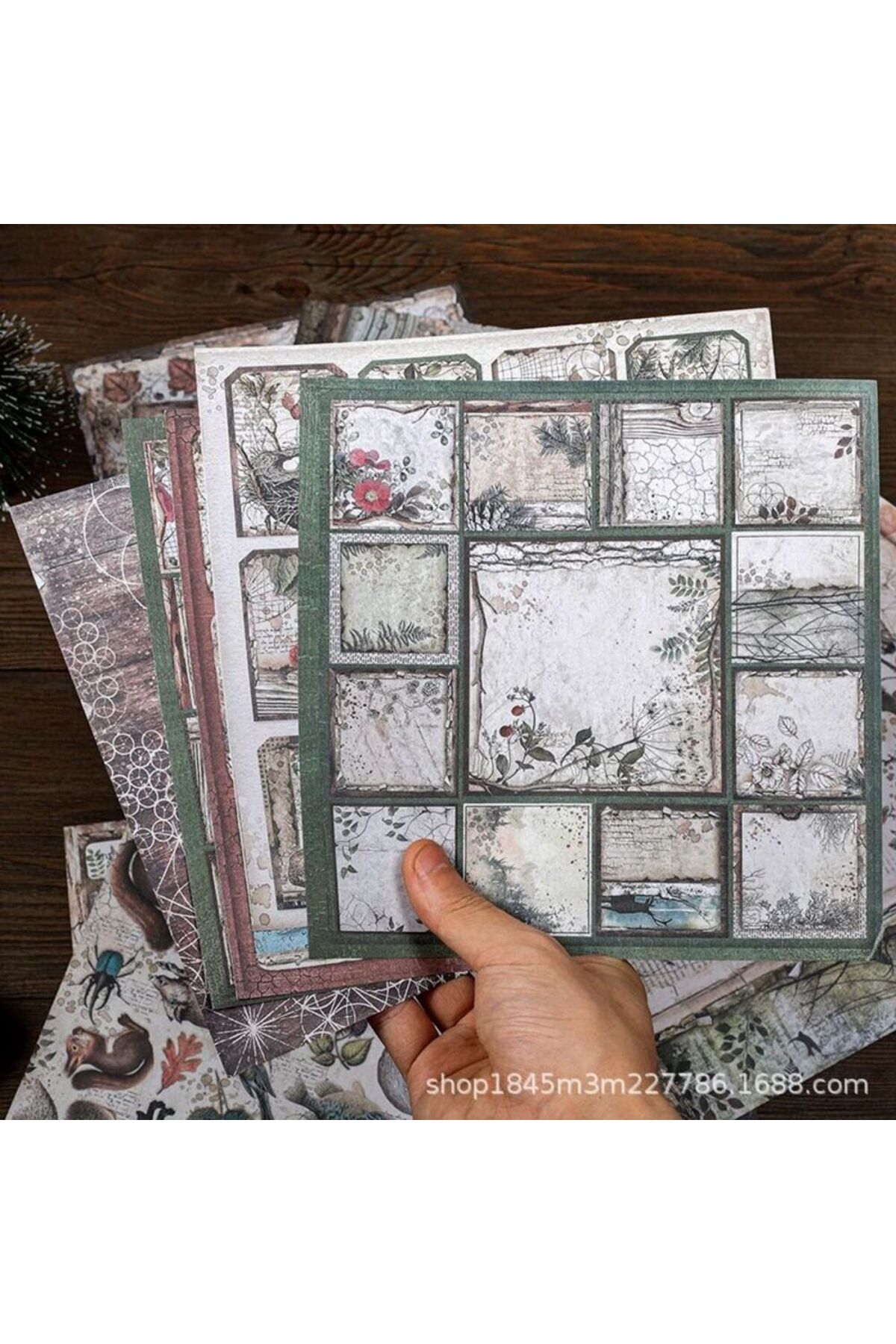 E6-18 sayfa orman scrapbook kâğıt 31