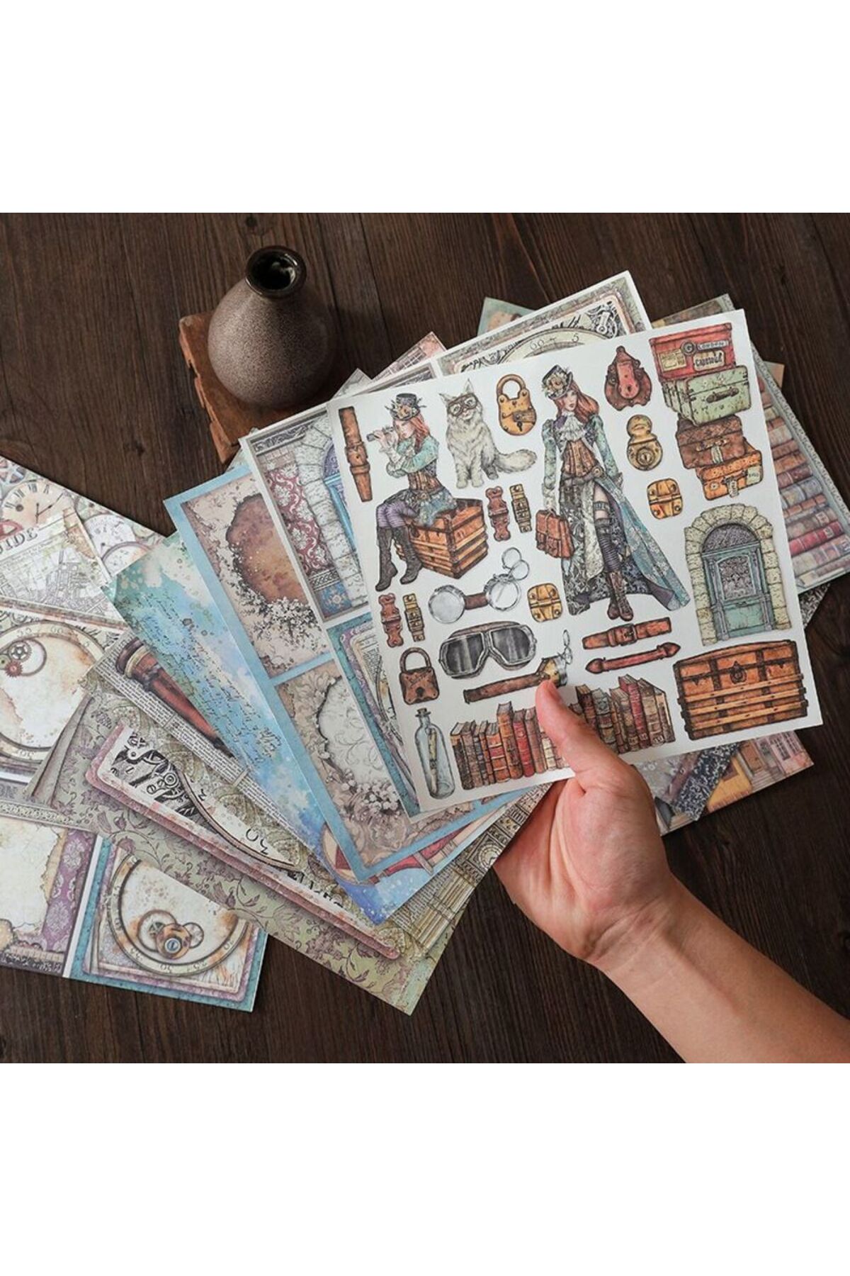 E6-15 sayfa punk scrapbook kâğıt 22