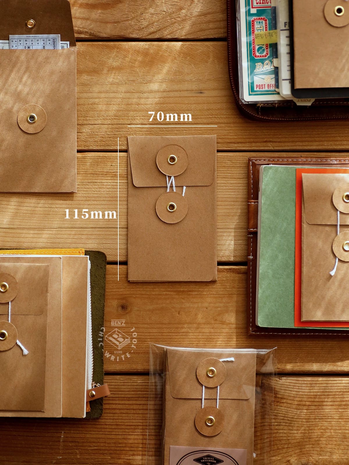 Y19-5 adet kraft saklama zarf 