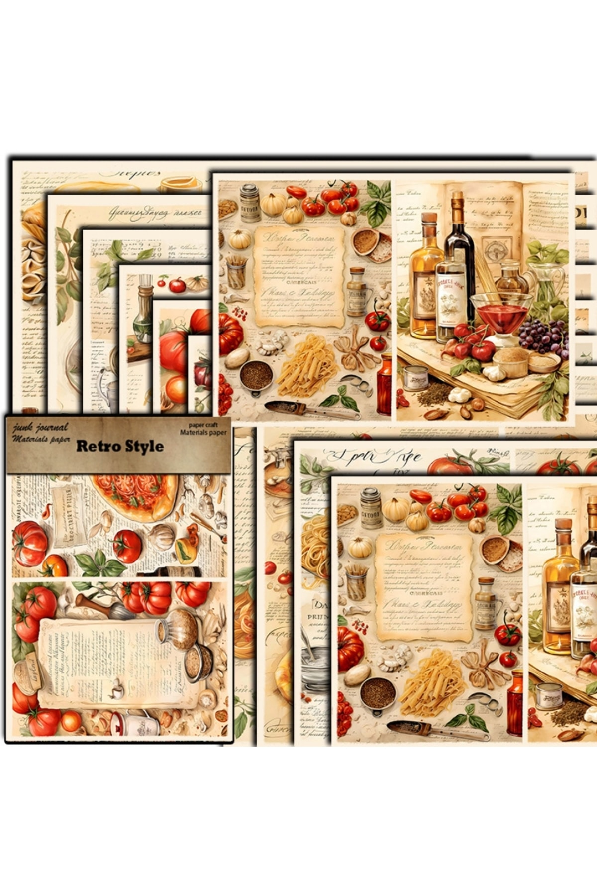 E6-10 sayfa delicious food scrapbook paper 51