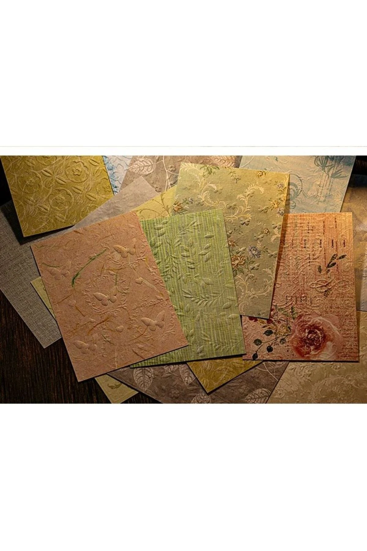 U6-22 sayfa kabartma scrapbook kağıdı - Renk : Pembe