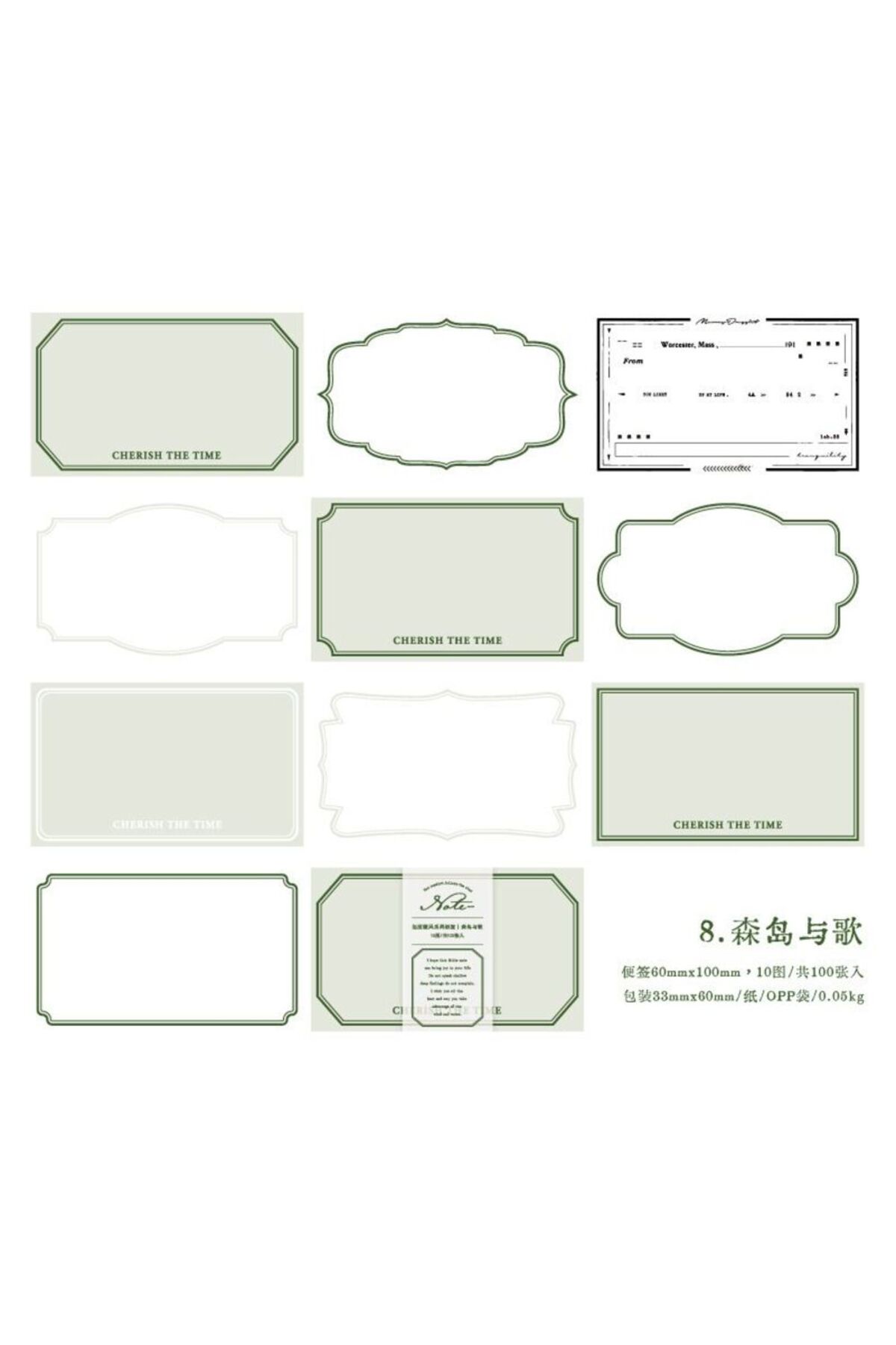 O13-100 sayfa not pad - Renk : Yesil