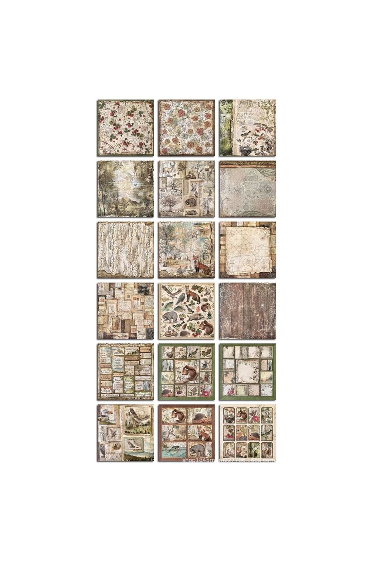 E6-18 sayfa orman scrapbook kâğıt 31