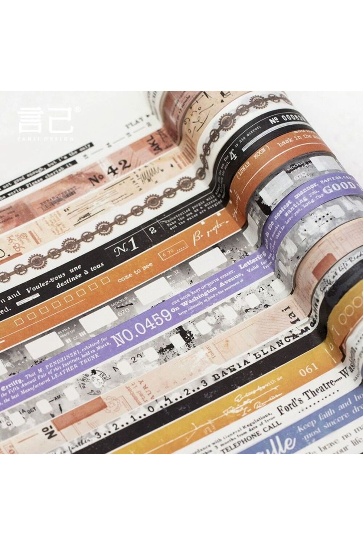 H6-5 adet washi Tape - Numara : 7