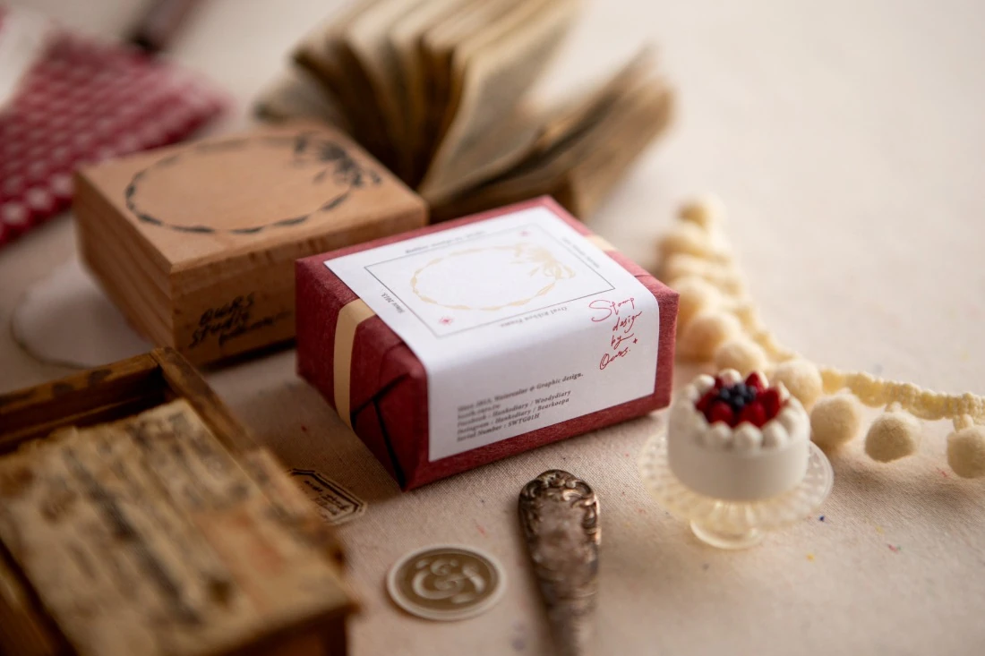 B2-Ours studio Ovel Ribbon Frame ahsap stamp