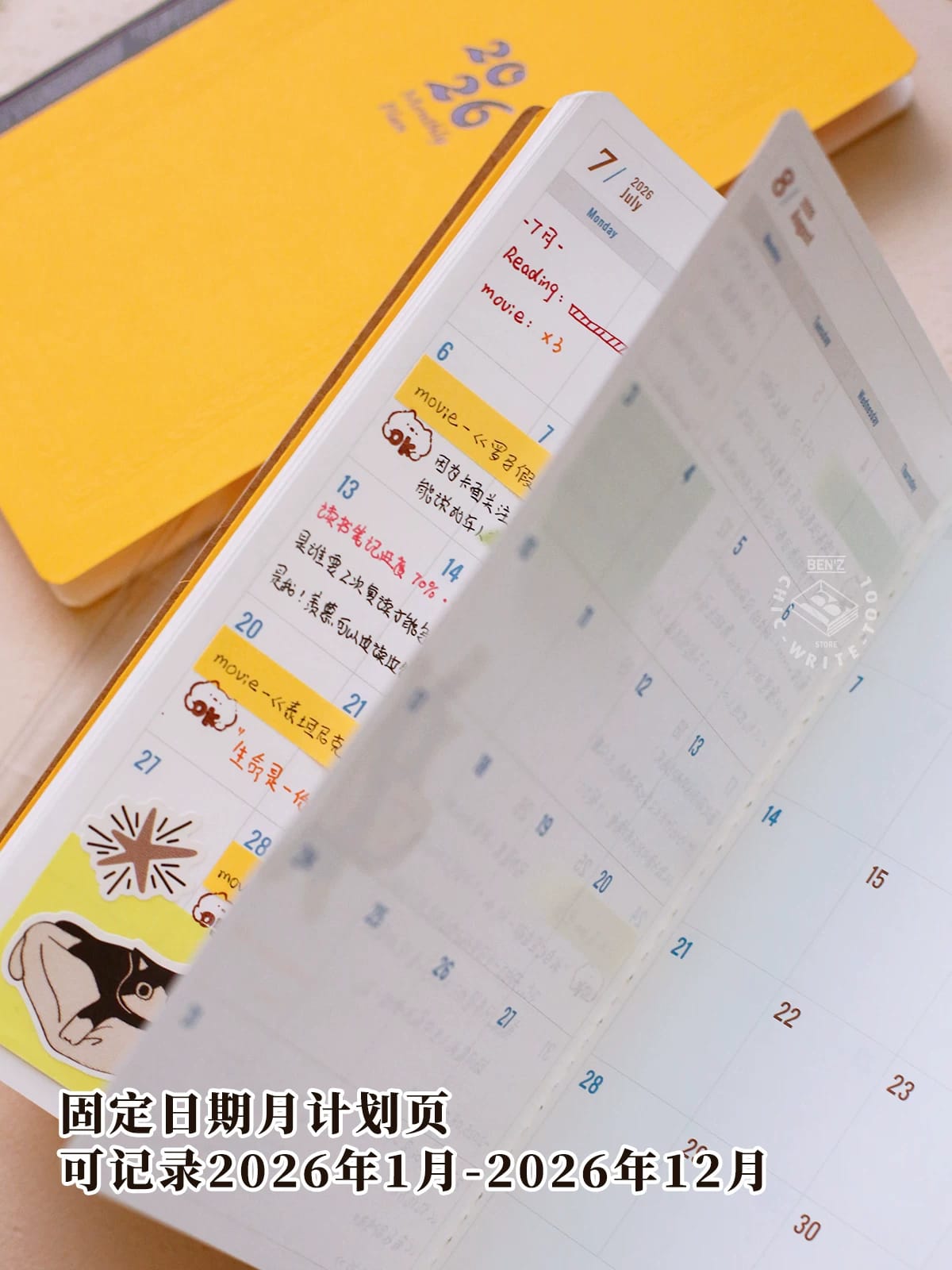 S13-TN pasaport boy 2026 aylık planayacisi defter Refil