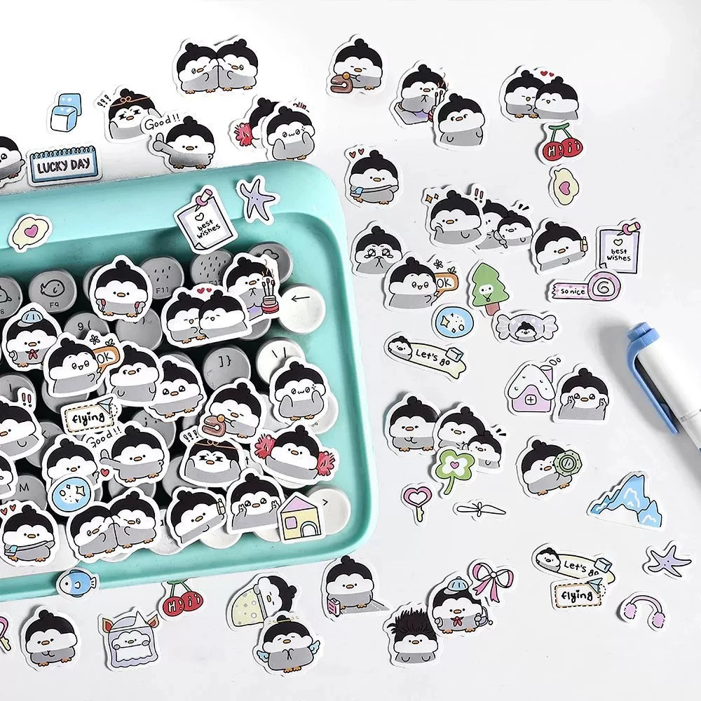 W5-100 adet mini kawaii hayvan sticker