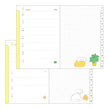 S14-Midori Pocket Diary B6 kopek 2026