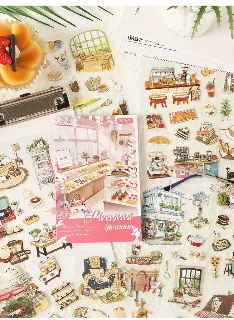 U4-20 sayfa lezzetli yemekler pet sticker kitabı 