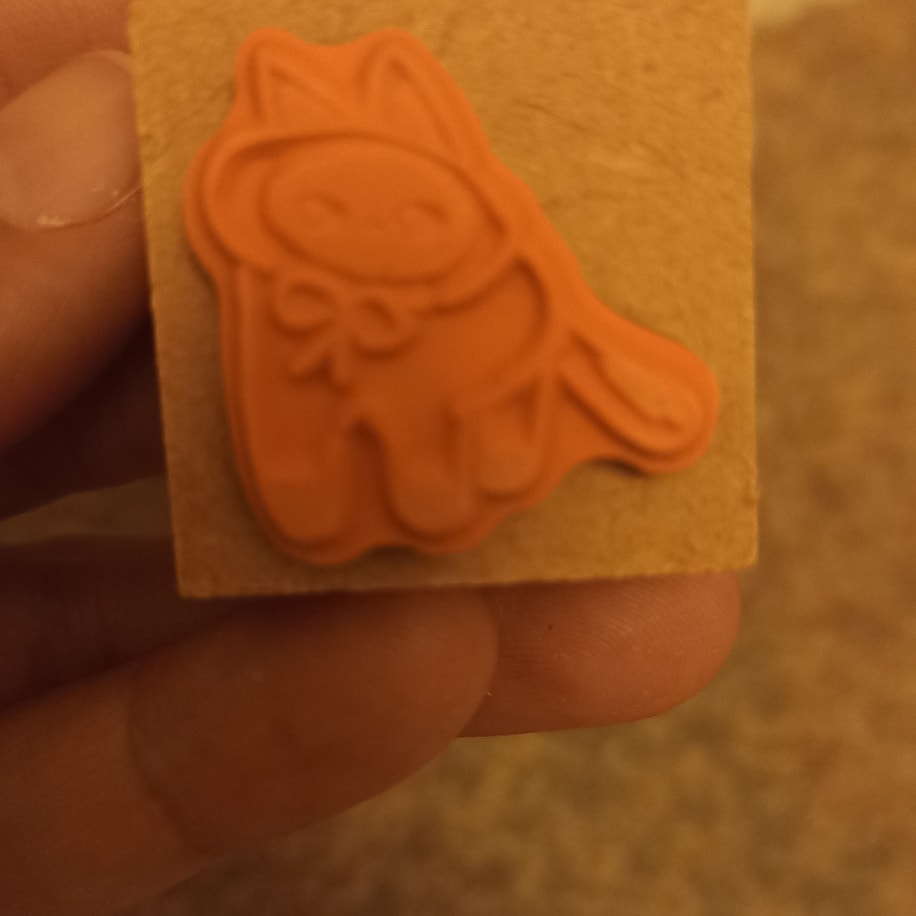A10-Ours studio kedi ahsap stamp