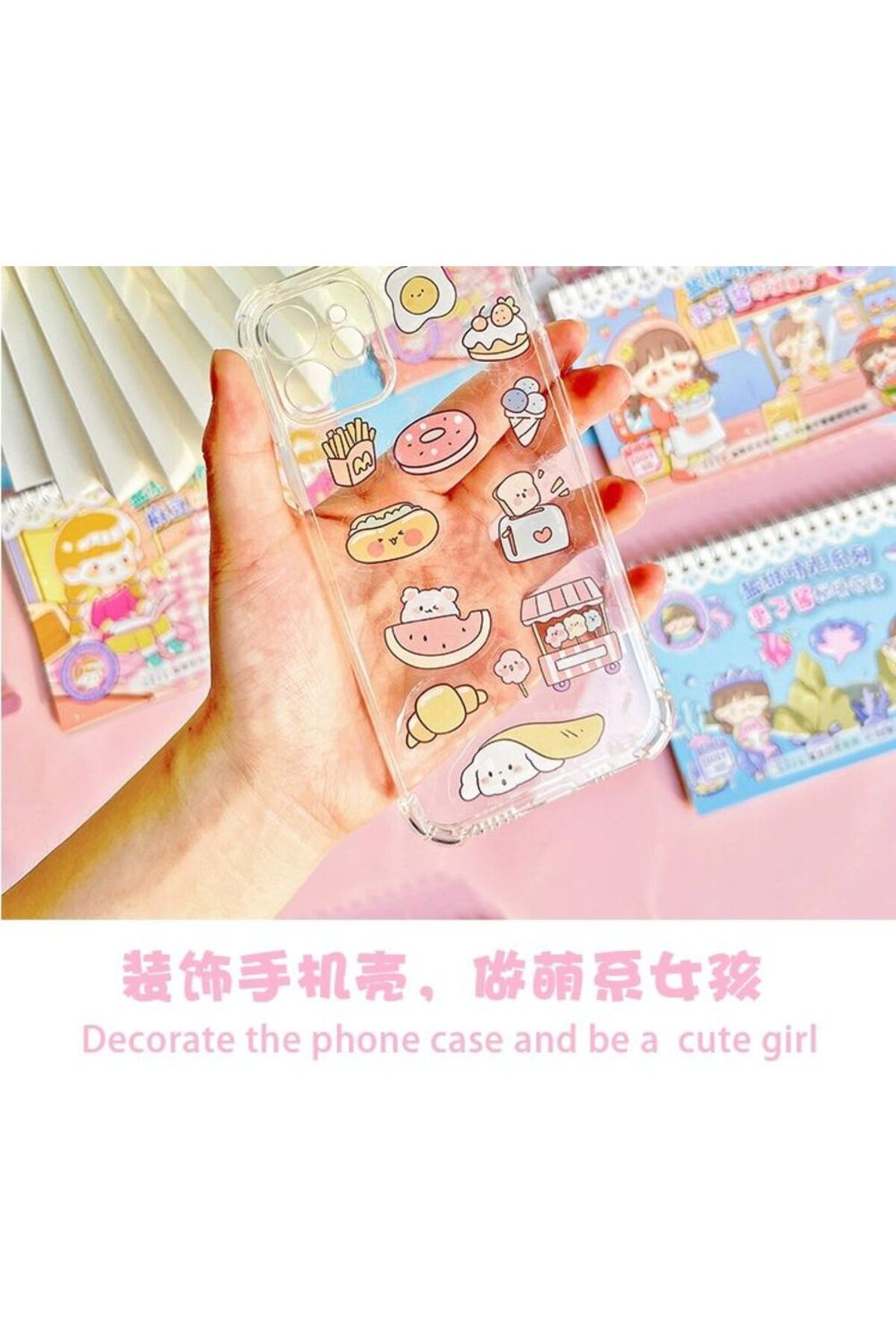 30 sayfa kawaii PET sticker kitabi 4