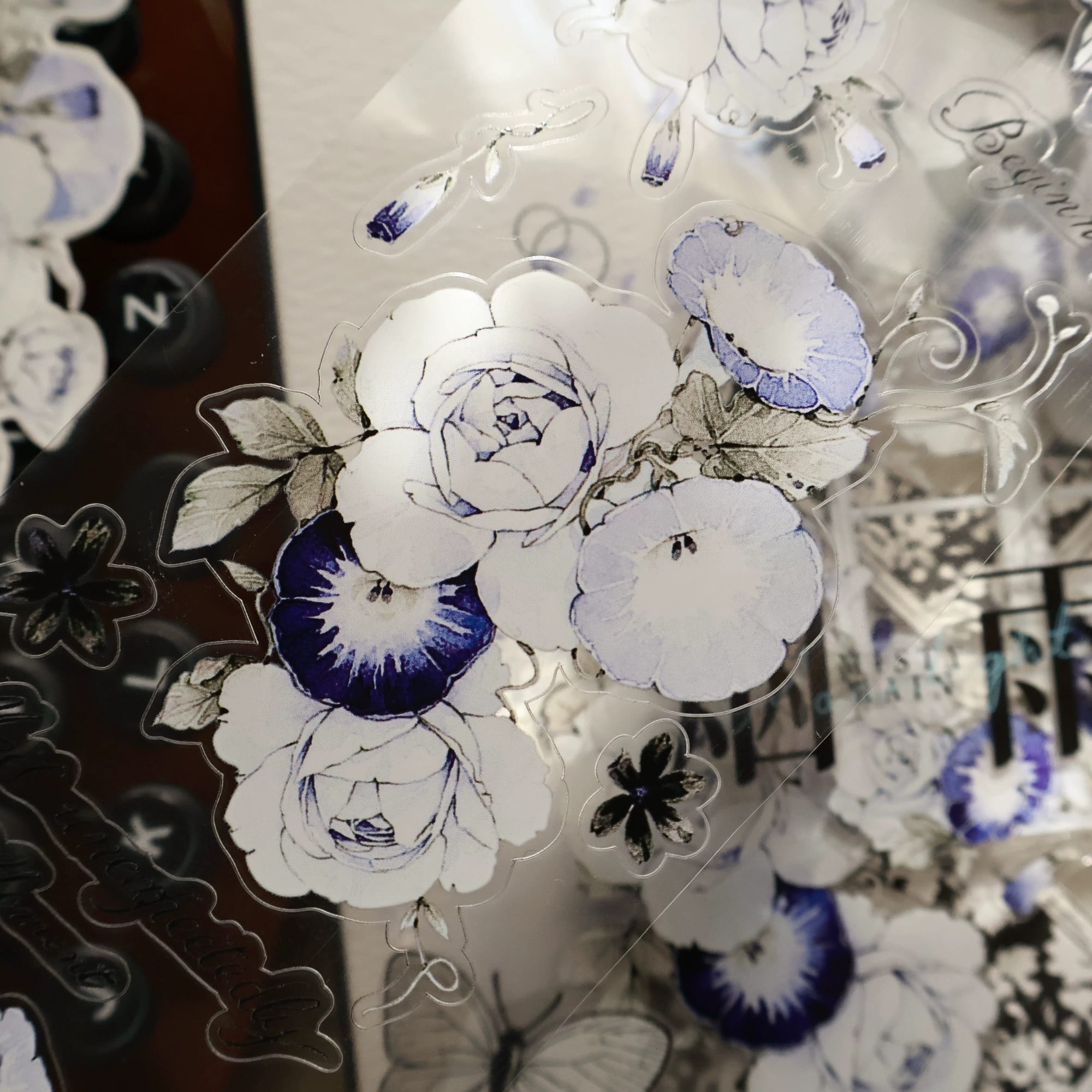 L11-YiEr 120cm mavi sabah sefası ve gül kendinden kesimli PET Tape