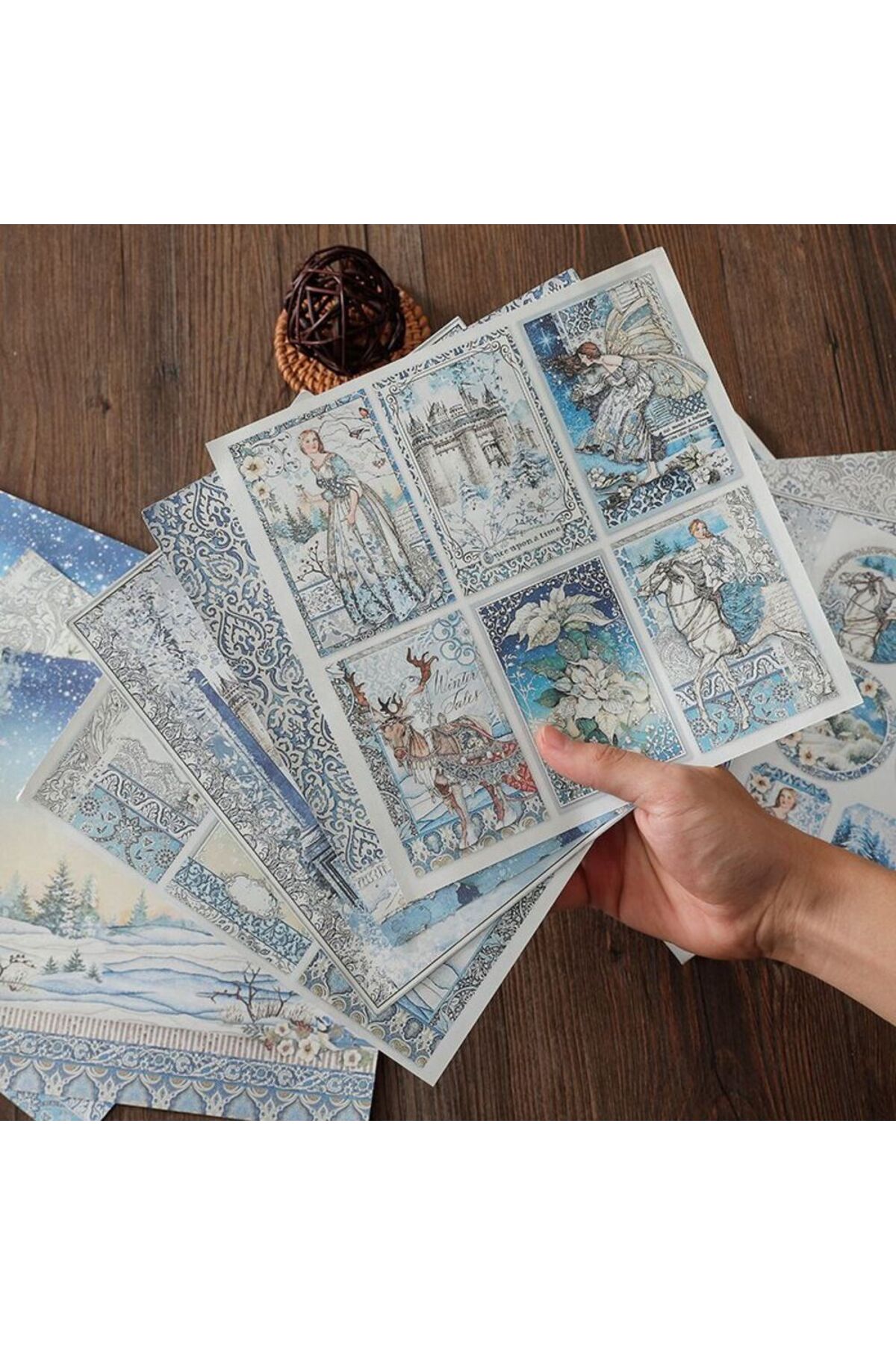 E6-15 sayfa winter scrapbook kâğıt 26