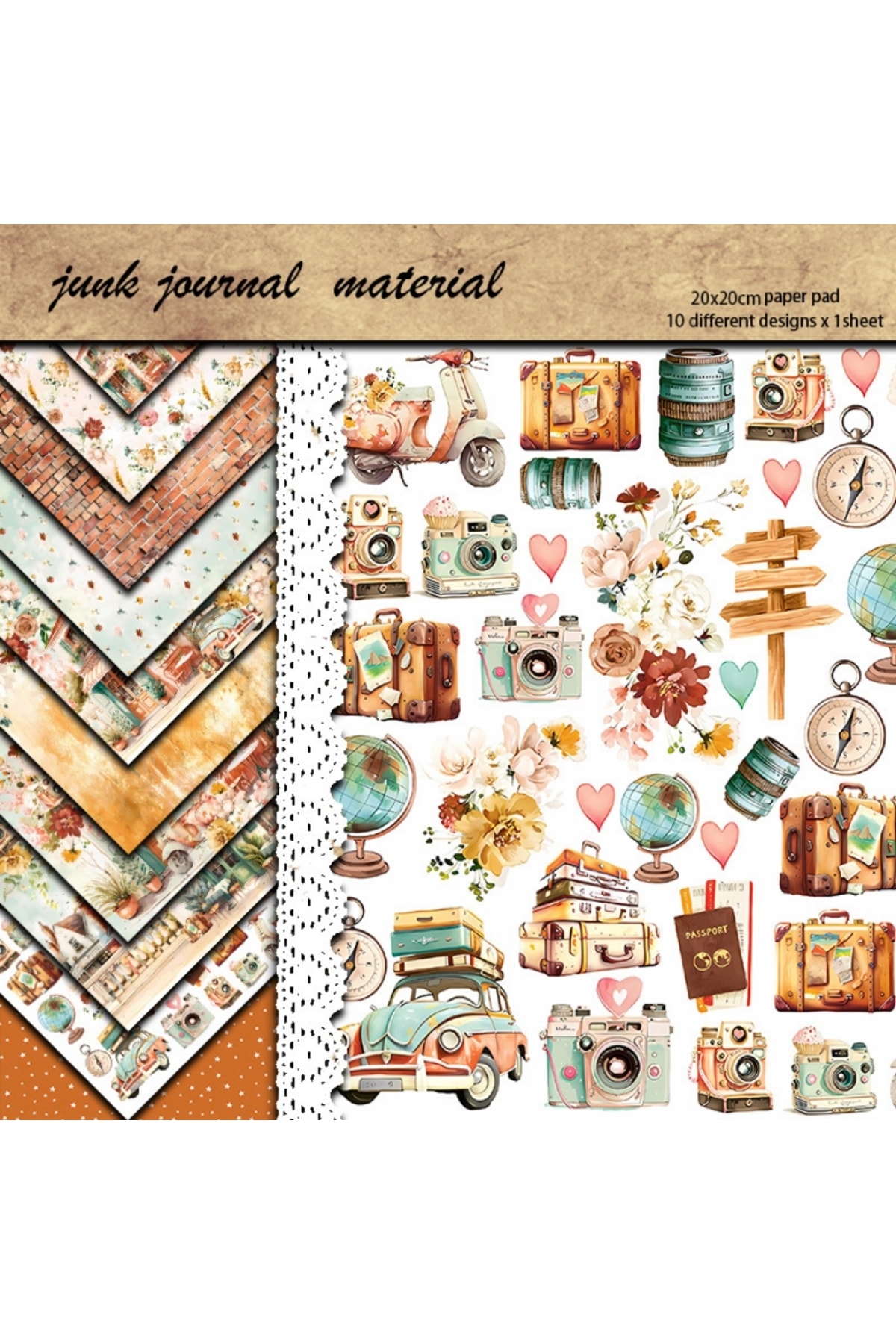E6-10 sayfa gezmek scrapbook kâğıt 47