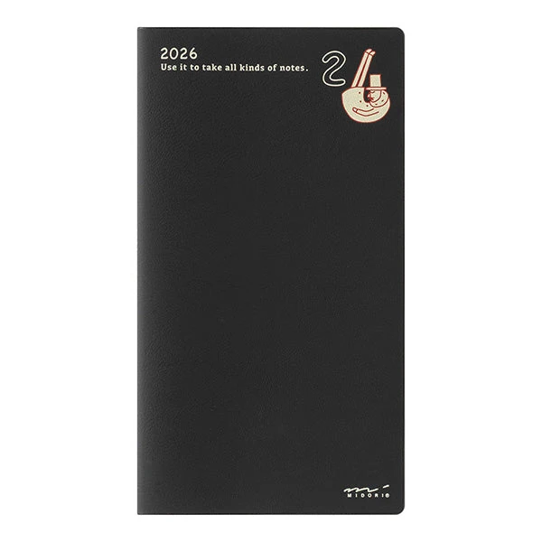 S19-Midori Pocket Diary B6 Slim 2026 aylik planlayici