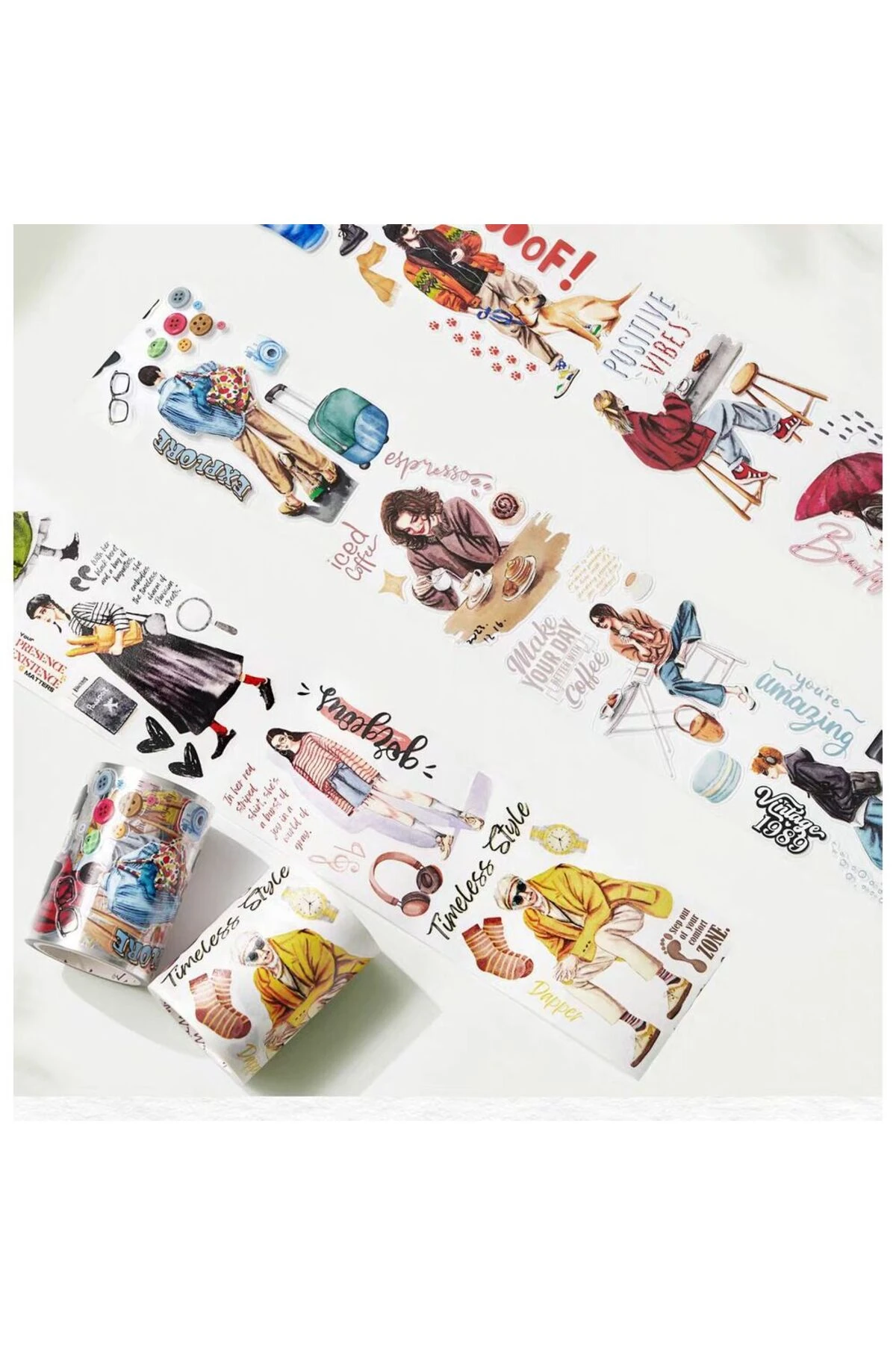 K5-100cm kendinden kesimli colorful fashion PET TAPE the Washitape shop