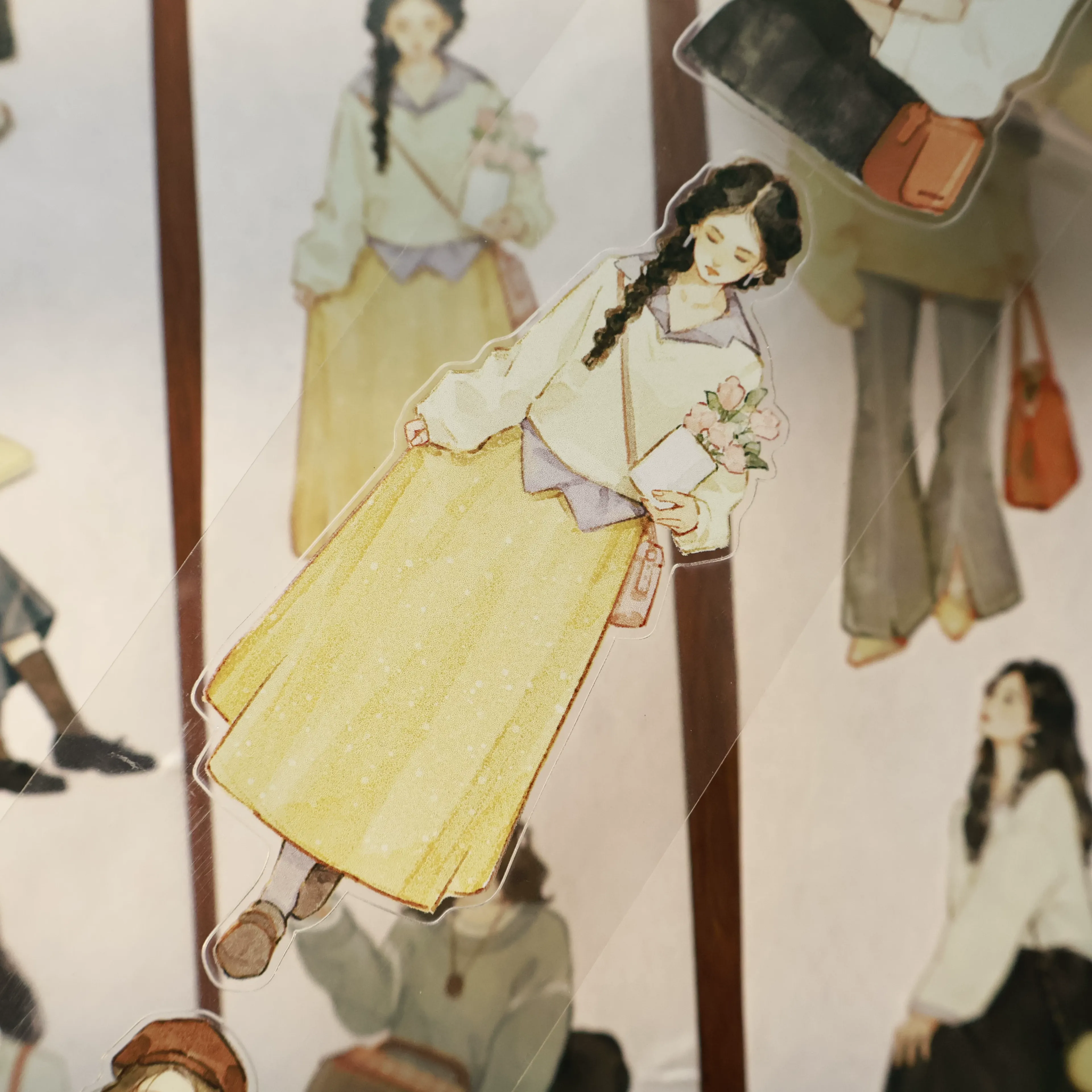 K27-YiEr 100cm vintage kız kendinden kesimli PET TAPE