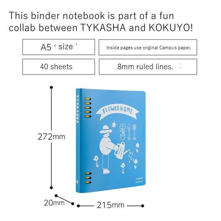 S2-Tyakasha x Kokuyo A5 binder defter