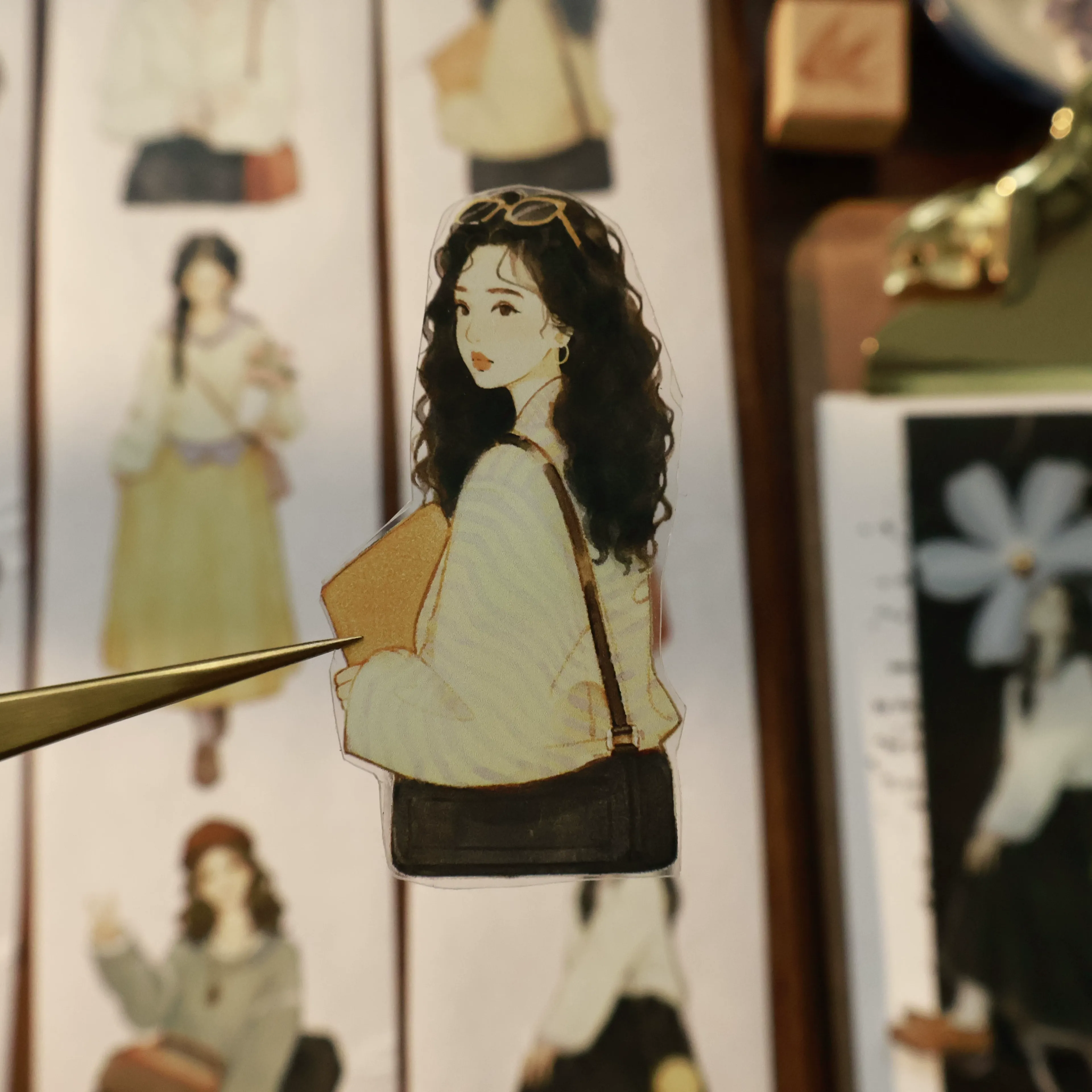 K27-YiEr 100cm vintage kız kendinden kesimli PET TAPE