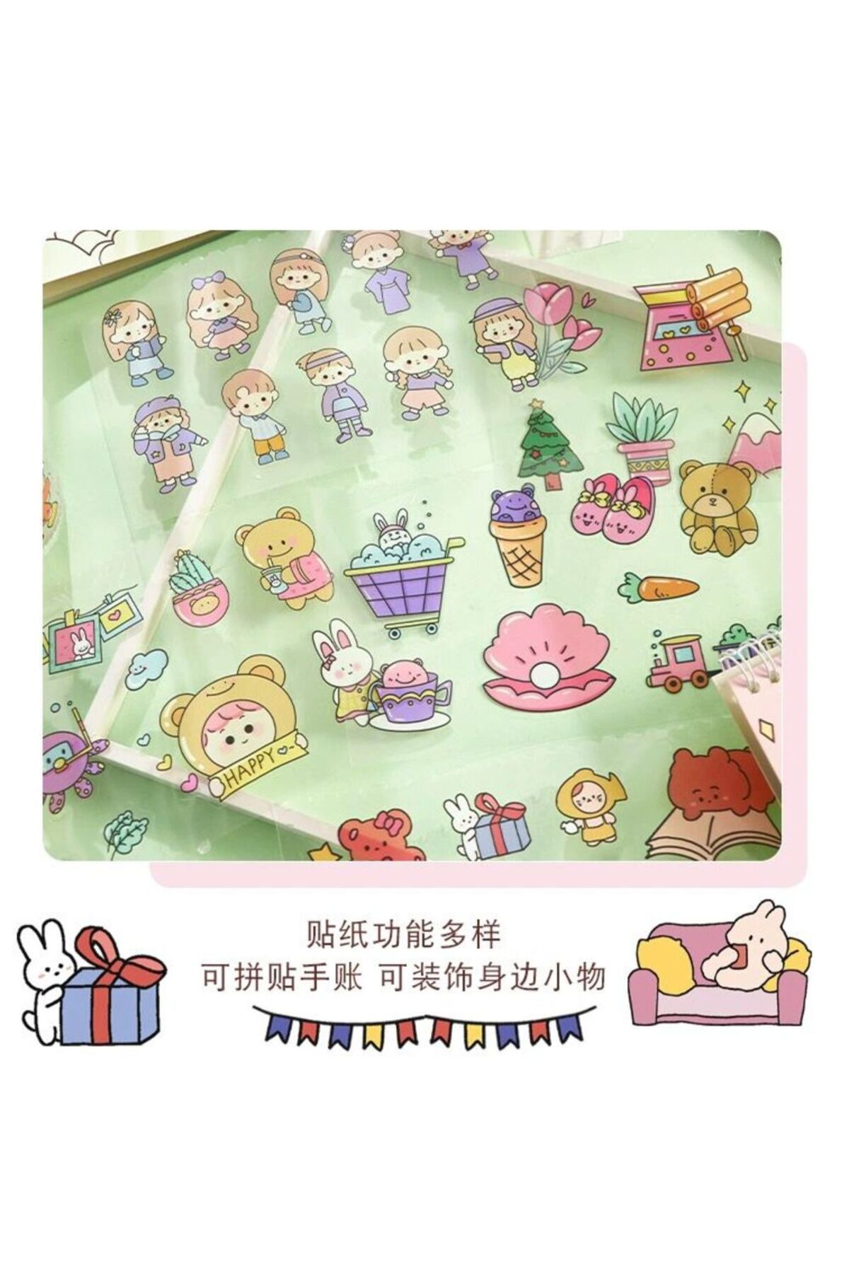 E5-50 sayfa kawaii PET Sticker kitabi