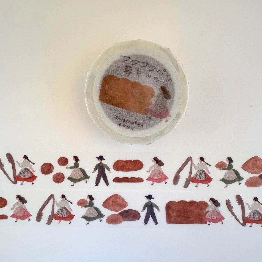 A9-Ekmek temalı Necktie 10m washi tape