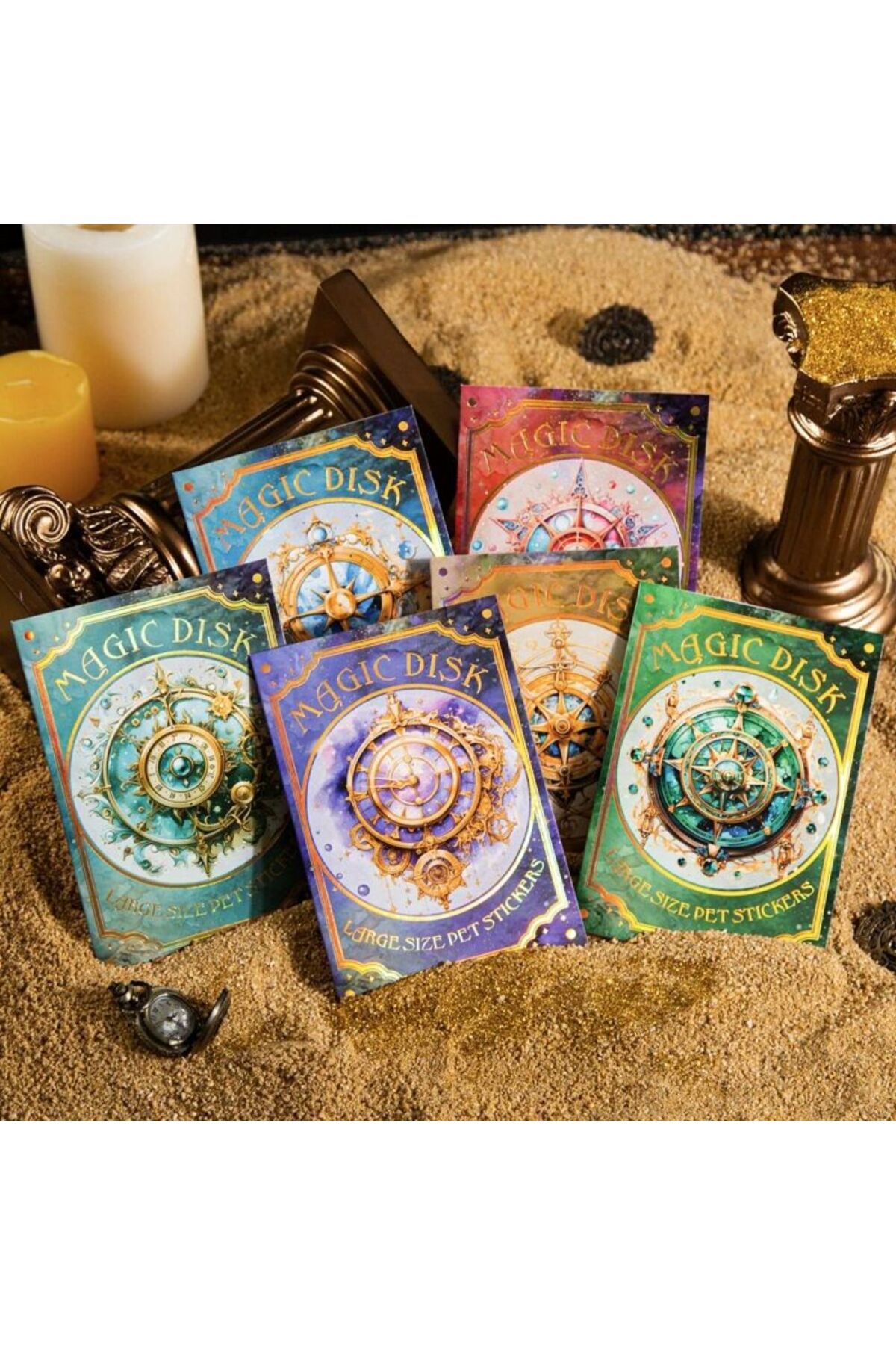 E4-20 adet magic disk PET sticker - Numara : 4