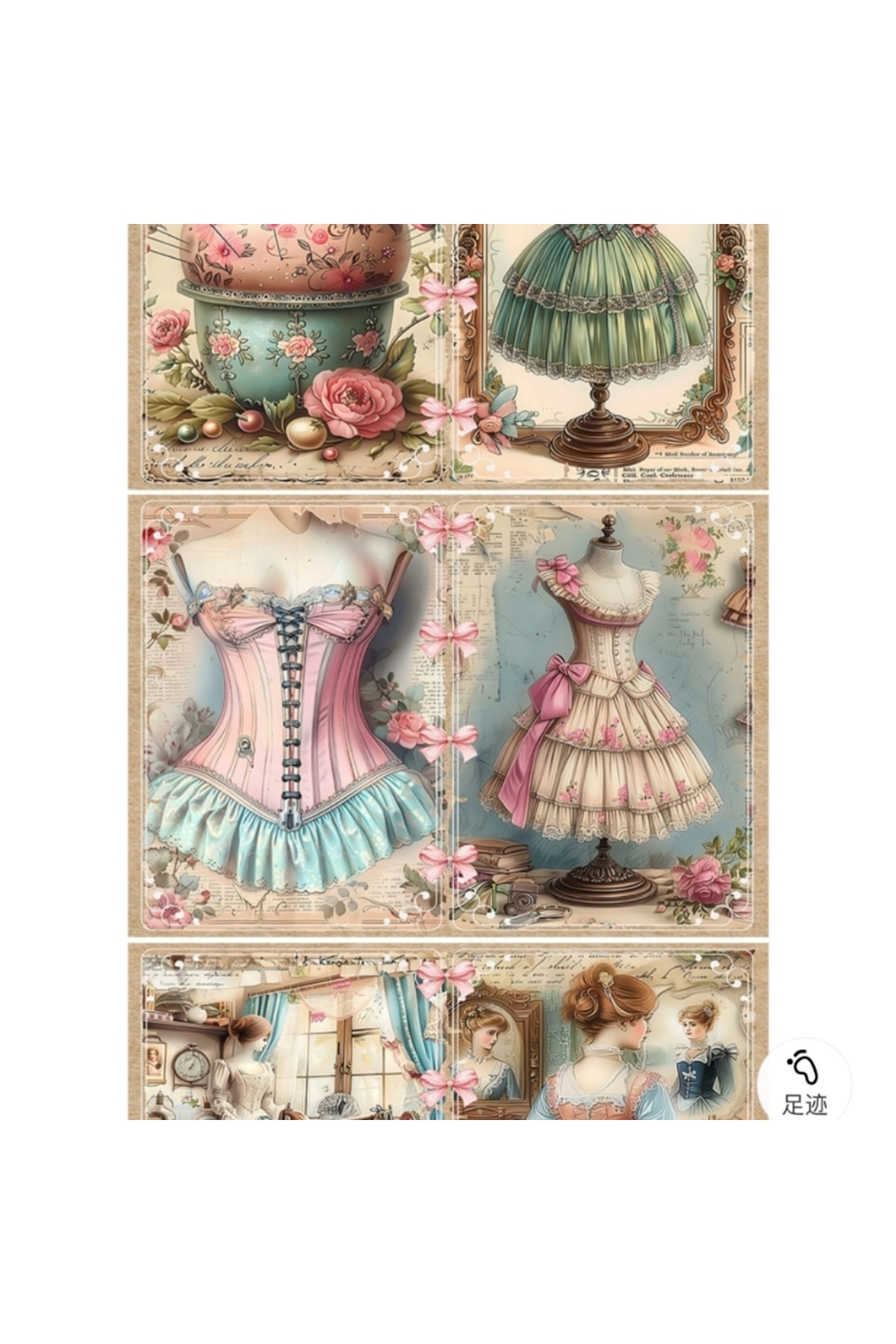 E6-15 sayfa kız rüyası scrapbook paper 52