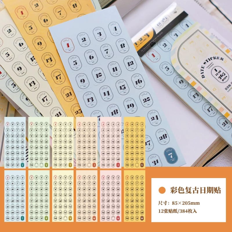 S19-Benstore 12 sayfa tarih sticker 