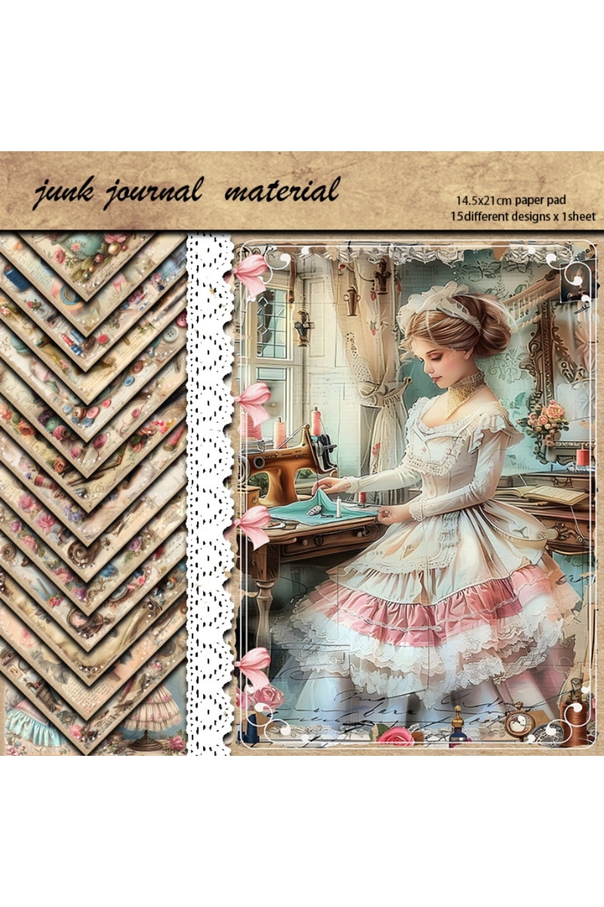 E6-15 sayfa kız rüyası scrapbook paper 52