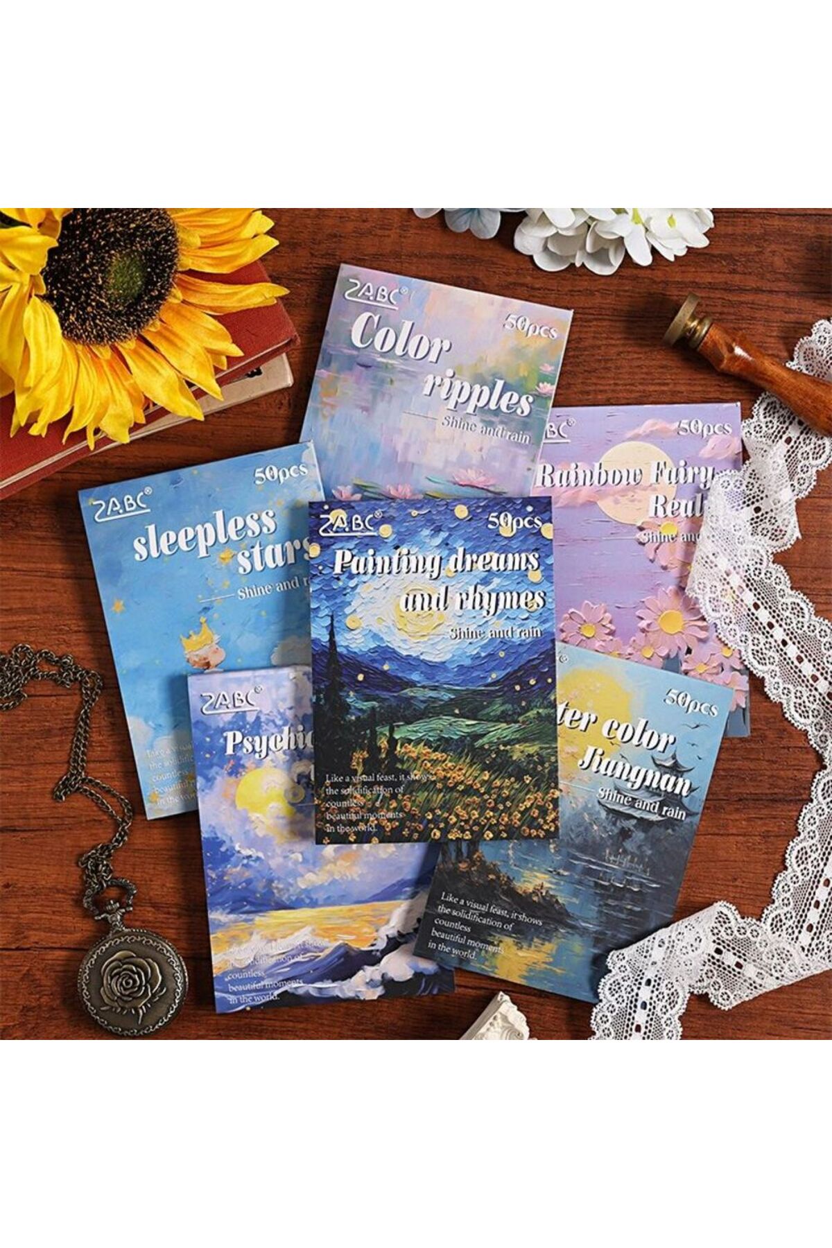 U9-50 sayfa yağlı boya scrapbook kağıt - Numara : 3
