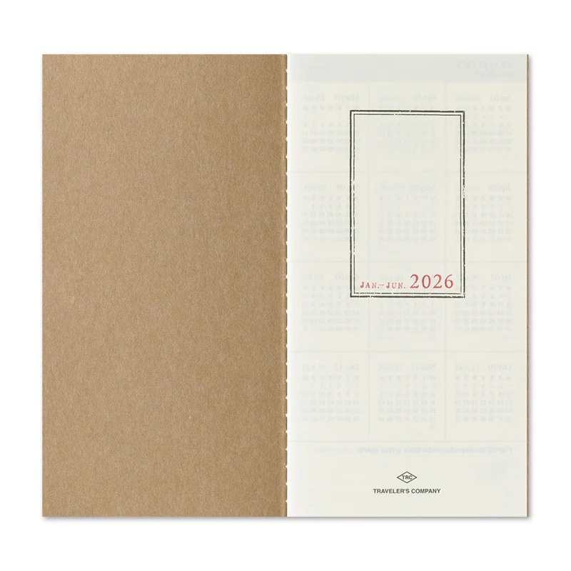 2026 Traveler's Notebook Refill - Standart Size - Weekly Vertical