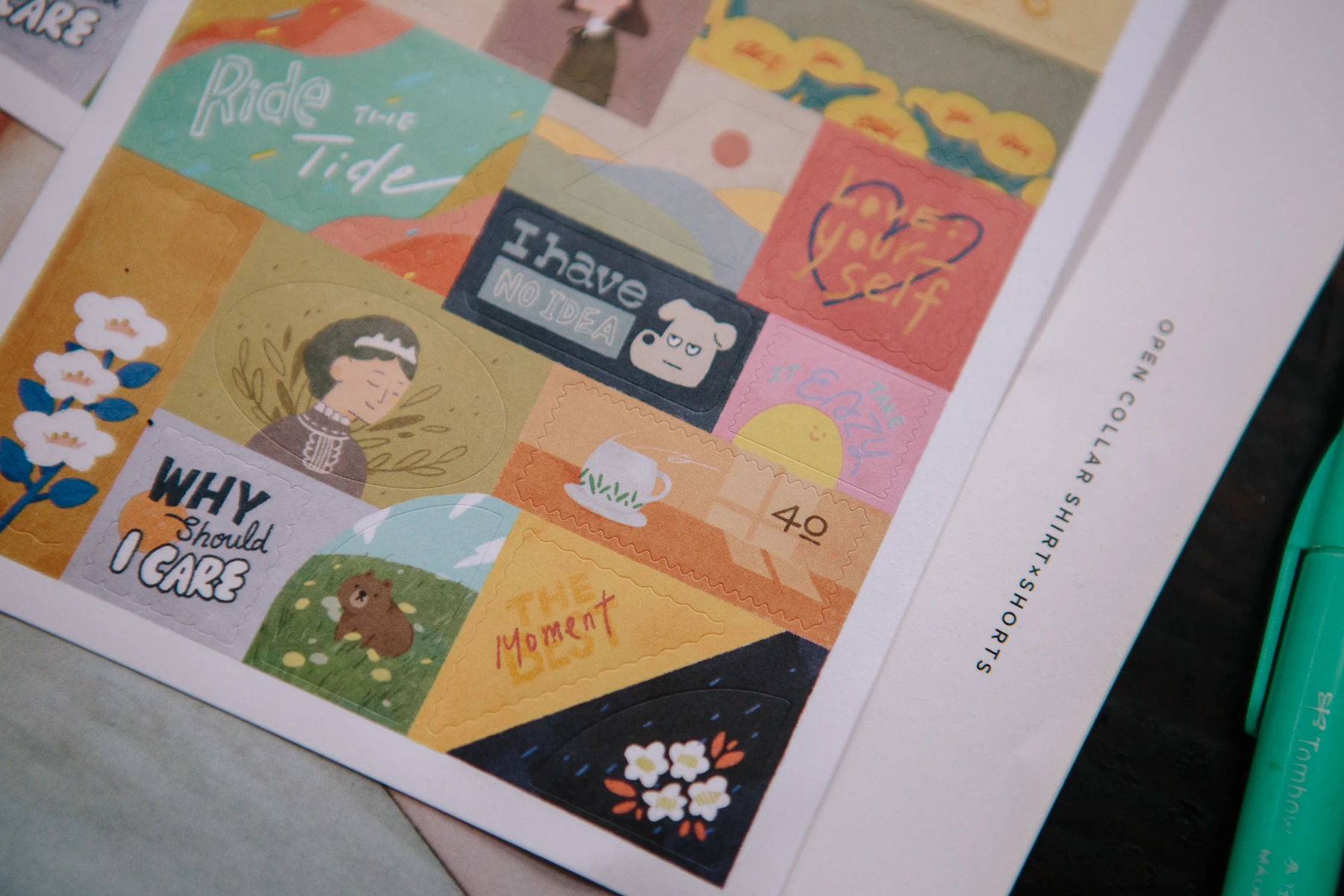 B15-Ours studio 2 sayfa pul sticker