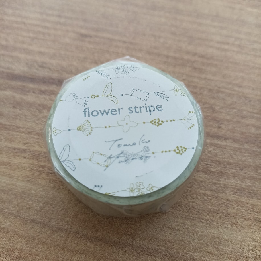 A14-7m Washi tape flower stripe