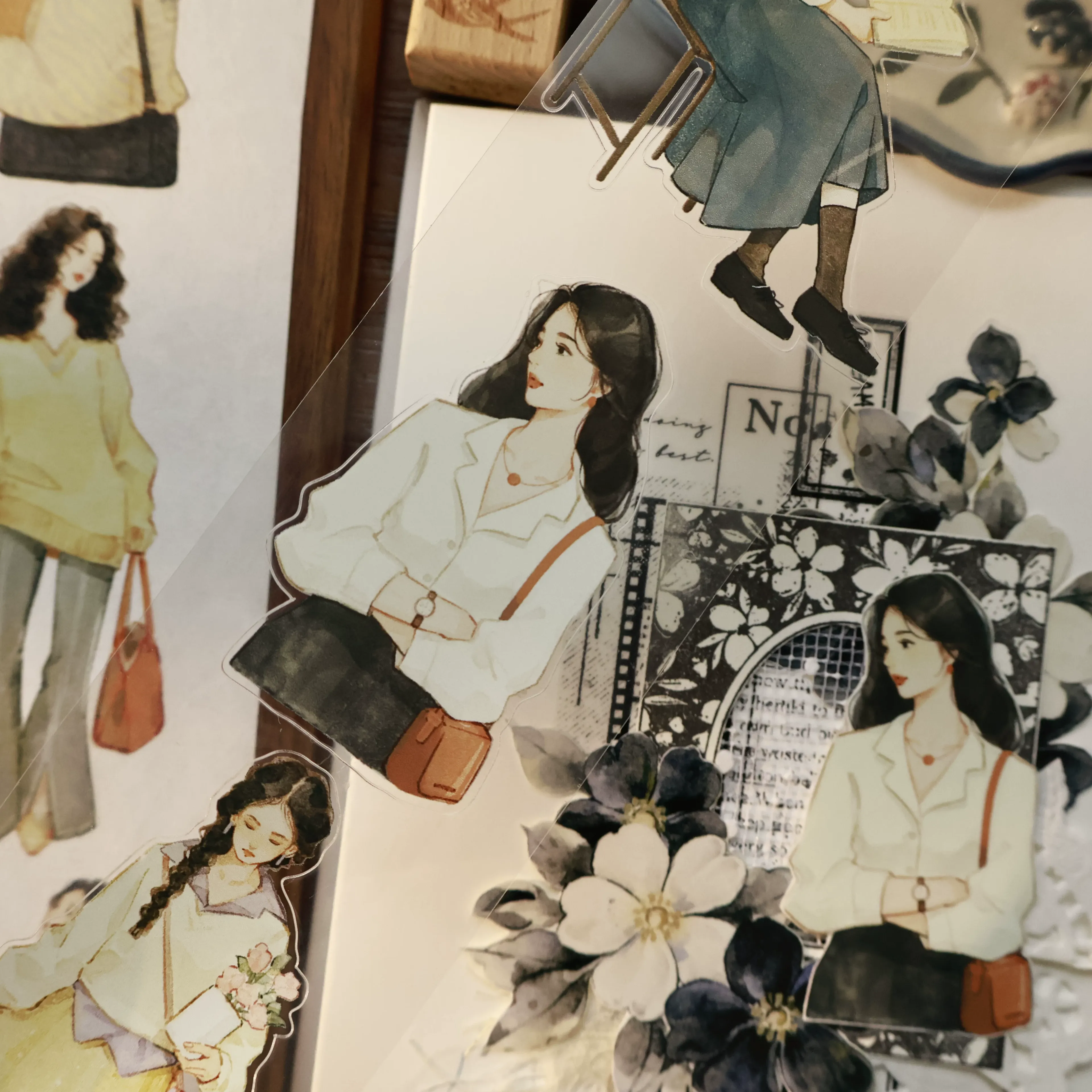 K27-YiEr 100cm vintage kız kendinden kesimli PET TAPE