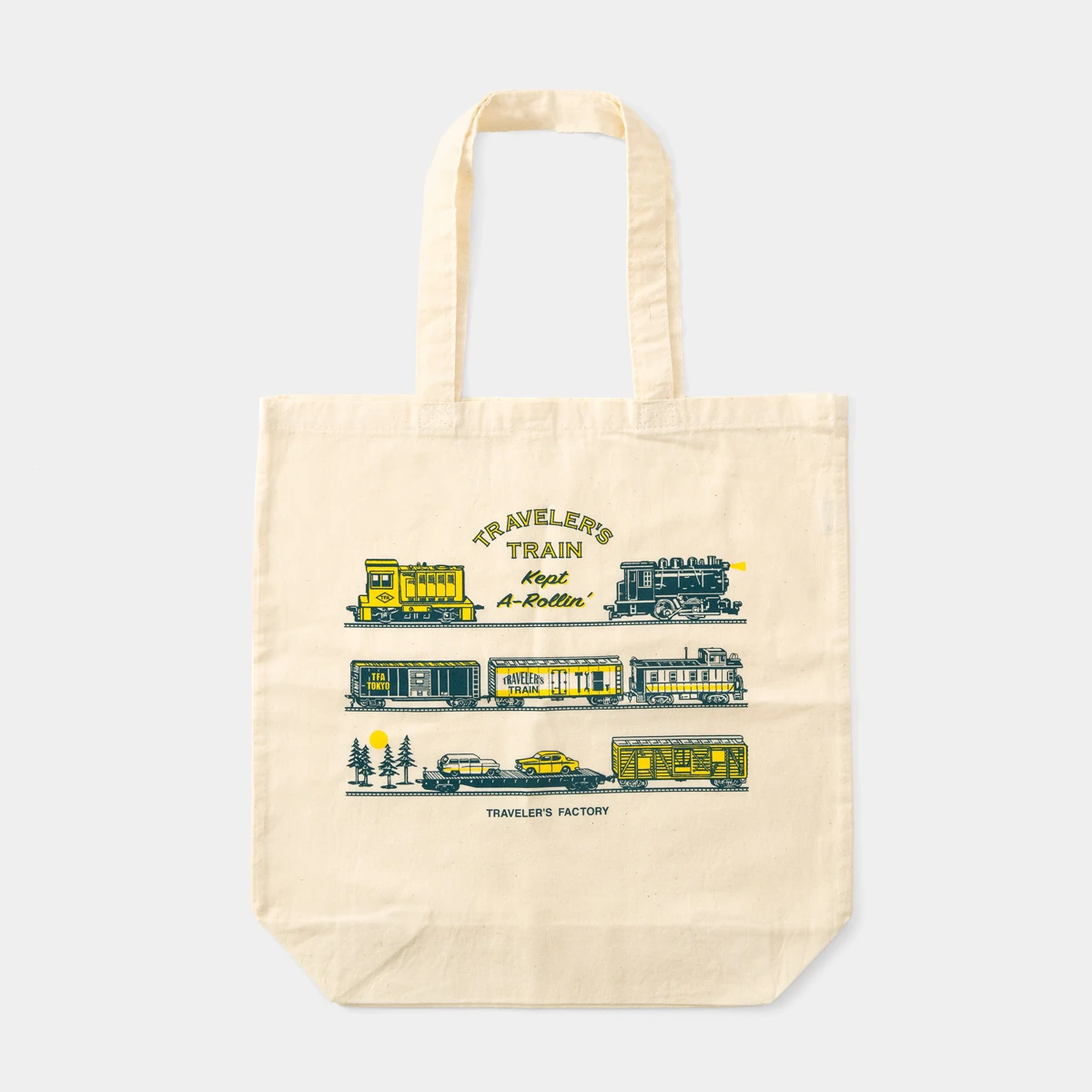 Y08-Traveler's Company TF Tote Çanta Seyahat Treni Deseni