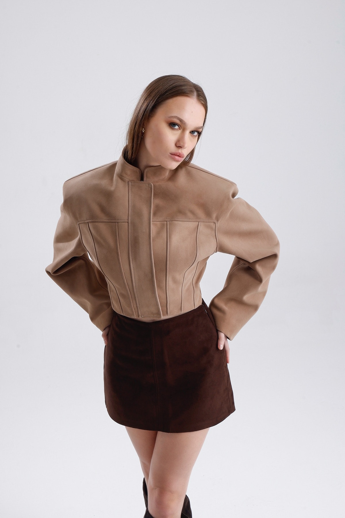 Nude Darcy Structured Suede Jacket