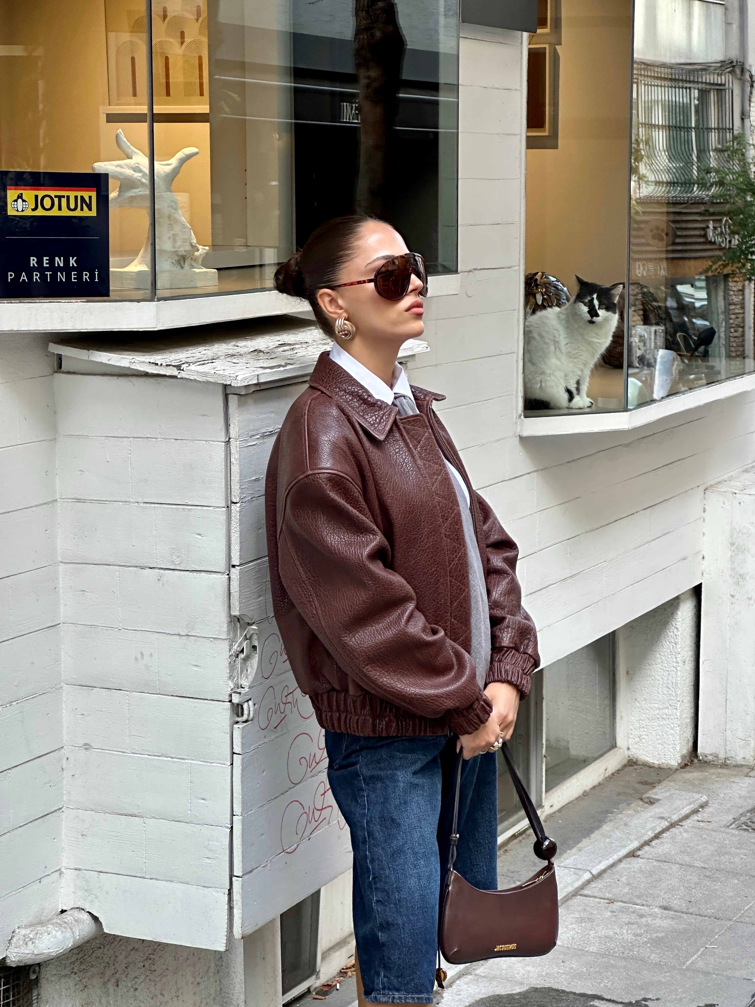 Damer Brown Leather Jacket