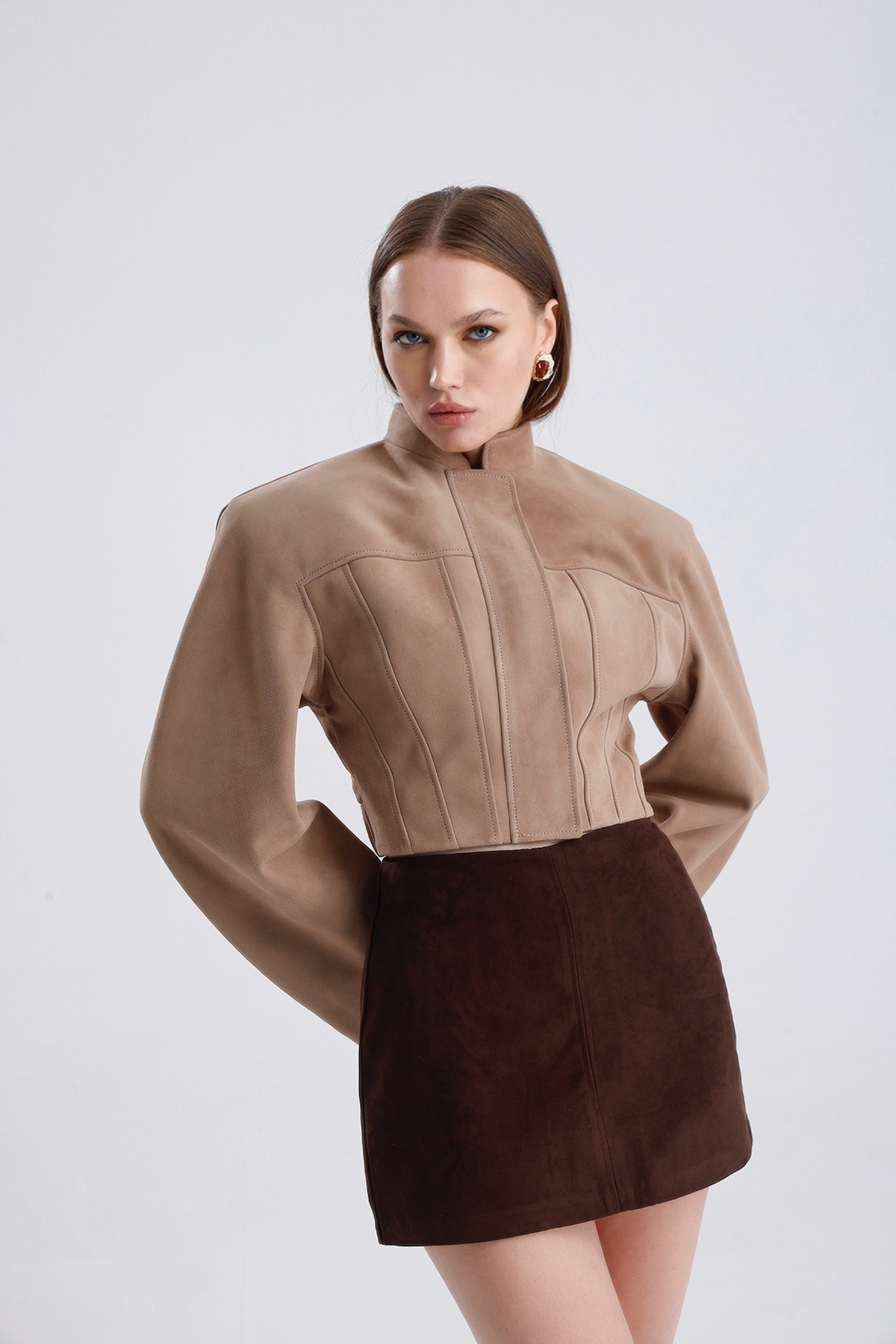 Nude Darcy Structured Suede Jacket